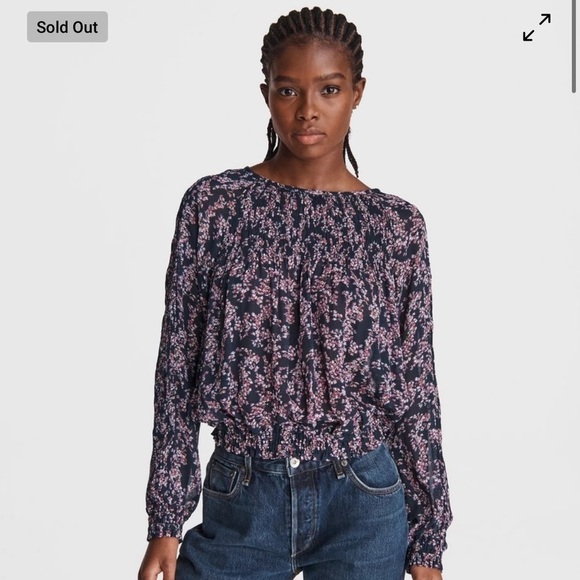 rag & bone Tops - Rag and Bone Celeste Floral Viscose Blouse Size XS